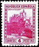 Spain 1938 Monumentos 4 PTS Lila Rosaceo Edifil 771. España 771. Subida por susofe